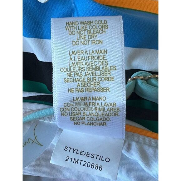Anne Cole Multicolor Striped High-Neck Tankini Swim Top Small NWT - Picture 7 of 8